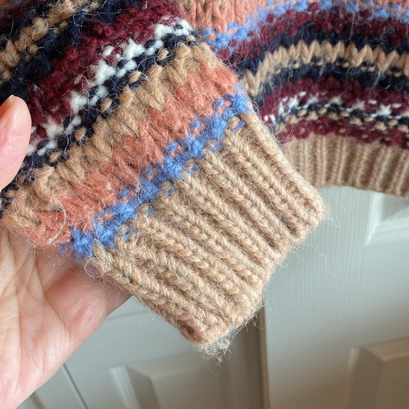 Autumn Cashmere Long Sleeve Cashmere Wool Silk Blend Pullover Sweater Sz Small - Picture 5 of 10